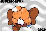  2019 ambiguous_gender anal animated anthro anus backsack balls big_butt butt canid canine digital_media_(artwork) duo faceless_ambiguous faceless_male fox interspecies loop lying male male/ambiguous mammal missionary_position nude on_back pixel_(artwork) sex signature superiorfox superiorfoxdafox zackattack 