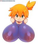  1girl breasts creatures_(company) game_freak huge_breasts kasumi_(pokemon) mato_spectoru nintendo pokemon pokemon_(game) pokemon_frlg solo 