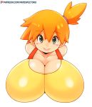  1girl breasts creatures_(company) game_freak huge_breasts kasumi_(pokemon) mato_spectoru nintendo pokemon pokemon_(anime) pokemon_(classic_anime) solo 