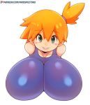  1girl breasts creatures_(company) game_freak huge_breasts kasumi_(pokemon) mato_spectoru nintendo pokemon pokemon_(game) pokemon_frlg solo 