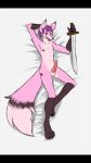  &lt;3 alex_rosefur hi_res male male/male melee_weapon nude pink_fox presenting solo sword tattoo weapon 