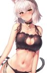  animal_ears fate/grand_order jeanne_d&#039;arc jeanne_d&#039;arc_(alter)_(fate) lingerie motokonut no_bra 