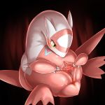 2019 absurd_res blush claws dragon female front_view hi_res latias legendary_pok&eacute;mon minamina1130 nintendo pok&eacute;mon pok&eacute;mon_(species) presenting presenting_pussy pussy pussy_juice solo spread_pussy spreading video_games yellow_eyes 
