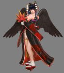  cleavage dead_or_alive dead_or_alive_6 garter japanese_clothes nyotengu wings 