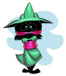  anthro bdsm bondage bound bovid caprine clothed clothing deltarune digital_media_(artwork) gag goat mammal oddjuice ralsei simple_background solo video_games 