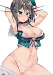  araki_kanao breasts ciaociao kantai_collection maya_(kancolle) nipple_slip nipples no_bra open_shirt pantsu transparent_png 