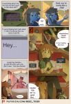  ... anthro blush clothed clothing comic erection foxxx321 hi_res mammal penis public screen sitting well 
