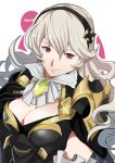  1girl armor breasts cape female_my_unit_(fire_emblem_if) fire_emblem fire_emblem_if large_breasts looking_back my_unit_(fire_emblem_if) nintendo pointy_ears red_eyes rem_sora410 solo white_hair 