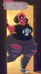  absurd_res animal_crossing anthro big_breasts big_butt blush breasts butt canid canine canis cherry_(animal_crossing) clothing domestic_dog ear_piercing ear_ring embarrassed female hi_res jeans mammal nintendo overweight overweight_female pants piercing secretgoombaman12345 slightly_chubby smile sneakers solo stuck thick_thighs torn_clothing torn_jeans torn_pants video_games vinesauce wide_hips 