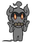  00freeze00 ambiguous_gender doughnut food humanoid legendary_pok&eacute;mon looking_at_viewer marshadow nintendo pok&eacute;mon pok&eacute;mon_(species) simple_background solo video_games white_background yellow_eyes 