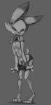  anthro clothing female flashing lagomorph looking_at_viewer mammal multi_nipple nintendo nipple_piercing nipples piercing pok&eacute;mon pok&eacute;mon_(species) pussy_juice raised_shirt scorbunny shirt_in_mouth shorts_pull solo string tingtongten undressing video_games 