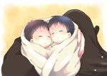  2boys ao_no_exorcist baby black_hair brothers brown_hair commentary_request male_focus mole mole_under_eye multiple_boys okumura_rin okumura_yukio siblings twins zastuon0 