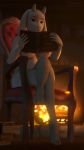  3d_(artwork) absurd_res anthro areola bedroom_eyes book bovid breasts caprine chair crossed_legs digital_media_(artwork) eyelashes feet female fire fireplace goat half-closed_eyes hi_res holding_book holding_object horn humanoid_feet inside looking_at_viewer mammal nude owo_sfm seductive sitting solo toriel undertale video_games 