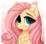  2019 digital_media_(artwork) equid equine female feral fluttershy_(mlp) friendship_is_magic hi_res inner_ear_fluff looking_at_viewer mammal my_little_pony solo vird-gi 