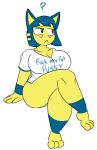  ? animal_crossing ankha_(animal_crossing) anthro big_breasts breasts cleavage clothed clothing crossed_legs domestic_cat felid feline felis female hi_res kingretrokirby mammal nintendo video_games 