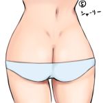  1girl ass butt_crack charlotte_e_yeager dimples_of_venus highres isosceles_triangle_(xyzxyzxyz) monochrome_background panties simple_background solo strike_witches underwear white_background white_panties world_witches_series 