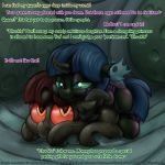  apple_bloom_(mlp) changeling corruption friendship_is_magic grotesque hi_res my_little_pony post_transformation smudge_proof text twilight_sparkle_(mlp) young 