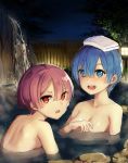  bada_(jksh5056) bathing onsen ram_(re_zero) re_zero_kara_hajimeru_isekai_seikatsu rem_(re_zero) 