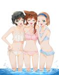  bikini cleavage detective_conan mouri_ran sera_masumi suzuki_sonoko swimsuits wet 