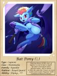  2019 bat_pony bat_wings butt english_text equid friendship_is_magic mammal membranous_wings my_little_pony night rainbow_dash_(mlp) slit_pupils text vavacung wings 