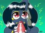  2019 anthro borky-draws digital_media_(artwork) eelektross eye_contact fellatio female hi_res looking_at_another looking_at_viewer male male/female nintendo oral penis pok&eacute;mon pok&eacute;mon_(species) sex simple_background smile video_games 