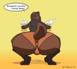  animated anthro anus_outline big_butt butt female lutrine mammal mustelid tail-blazer twerking 