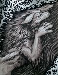  2019 black_nose canid canine canis digital_media_(artwork) falvie feral fur grey_fur mammal solo wolf 