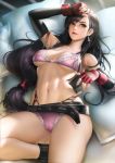  1girl absurdres bra breasts final_fantasy gloves highres large_breasts lingerie nudtawut_thongmai panties solo tifa_lockhart underwear 