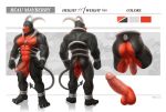  2018 abs anthro anthrofied anus back_muscles balls barefoot beau_mayberry biceps biped black_fur butt canid claws color_swatch digital_media_(artwork) erection feet fur glans grey_claws grey_tail hi_res horn houndoom humanoid_penis looking_at_viewer male mammal model_sheet multiple_angles muscular muscular_male nintendo nipples nude pecs penis perineum pink_glans pink_nipples pink_penis plantigrade pok&eacute;mon pok&eacute;mon_(species) pok&eacute;morph quads red_balls red_eyes red_fur smile solo spade_tail takahirosi toe_claws two_tone_tail video_games white_horn 