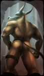  asinus butt clothed clothing detailed_background donkey equid equine frostbiteposters fur hi_res male mammal muscular muscular_male partially_clothed solo thong 