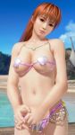  dead_or_alive highres kasumi long_hair seashells swimsuit 