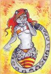  2017 bikini clothing felid female hair legwear leopard mammal pantherine shiverz solo swimsuit thigh_highs 
