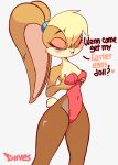  &lt;3 2019 2d_animation 4_fingers ? animated anthro biped black_eyebrows blonde_hair breasts brown_ears brown_fur bunny_costume clothing costume dialogue digital_media_(artwork) diives easter english_text eyebrows eyelashes female fur hair hi_res holidays lagomorph legwear leporid lola_bunny long_ears looking_at_viewer looney_tunes mammal multicolored_fur open_mouth open_smile pantyhose rabbit short_hair short_tail simple_background smile solo standing text tied_ears tight_clothing two_tone_fur warner_brothers white_background white_tail 
