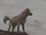  2019 ambiguous_gender black_nose brown_fur day detailed_background digital_media_(artwork) feral fur hyaenid koul mammal outside solo spotted_hyena standing 