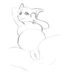  2d_animation animated anthro belly breasts cutedeer digital_drawing_(artwork) digital_media_(artwork) egg female monochrome nude oviposition pregnant pussy solo 