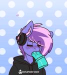  2019 animated anthro berry_frost blush clothed clothing digital_media_(artwork) dildo dotted_background english_text equid equine eyes_closed fan_character freckles hair hi_res mammal my_little_pony oral pattern_background sex_toy simple_background solo text whisperfoot 