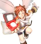 bad_id bad_pixiv_id bracer handheld_game_console highres kid_icarus male_focus nintendo_3ds pit_(kid_icarus) product_placement solo 