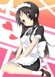  akiyama_mio apron blush duplicate k-on! maid maid_headdress mitsuki_meiya sitting solo 