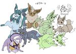  eevee espeon flareon glaceon jolteon leafeon pokemon umbreon vaporeon 