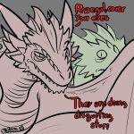  blitzdrachin breaking_the_fourth_wall dialogue dragon drogon feral game_of_thrones reaction_image rhaegal wyvern 