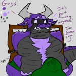  bdsm belly bhm big_belly big_butt bondage bound bovid bovine butt dragon invalid_tag l3wdicrouswitch male mammal moobs musk obese overweight overweight_male sexual_frustration ssbhm submissive submissive_male vuuluxius 