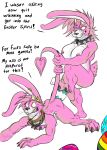  2019 3_fingers anal anal_penetration anthro athletic balls big_dom_small_sub breasts buckteeth chain claws collar demon dickgirl dickgirl/male digital_drawing_(artwork) digital_media_(artwork) domination duo easter easter_egg egg english_text erection fangs feet front_view frown fur hair hi_res holidays horn humanoid_penis hyper intersex intersex/male jewelry lagomorph leporid long_ears lust_(madlag) lying madlag male mammal multicolored_fur muscular nipple_piercing nipples nude on_front pecs penetration penis piercing pink_fur pose rabbit sex_toy sharp_teeth signature size_difference spade spade_tail spiked_collar spikes spread_legs spreading standing tail_grab teeth text toy toying_partner two_tone_fur vein veiny_penis wrath_(madlag) 