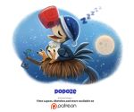  avian bird columbid cryptid-creations dodo moon nest night sleeping solo 