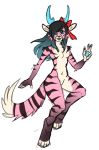  animate_inanimate anthro cervid felid feline fur girly hi_res hybrid living_plushie lumi_hell mammal pantherine pink_fur plushie solo tiger 