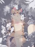  2019 black_fur black_stripes blush breasts camel_toe clothed clothing countershading cute_fangs detailed_background digital_media_(artwork) dipstick_ear dipstick_tail electrycpynk felid female forest fur inner_ear_fluff mammal multicolored_tail navel neck_tuft nipples open_mouth orange_fur pantherine panties pink_eyes seductive side-tie_panties signature smile solo standing stripes tiger topless tree tuft underwear undressing white_countershading 