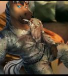  2019 anthro blue_eyes clothed clothing digita_media_(artwork) draft_horse equid equine fjord_horse fur hair hi_res horse looking_at_viewer male mammal military miraoff multicolored_hair patch_(fabric) seth_(sevsc) sitting smile solo stars_and_stripes tan_fur two_tone_hair uniform united_states_of_america 