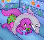  animate_inanimate bounce_house cetacean cub delphinoid diaper dinosaur inflatable living_inflatable mammal marine reptile scalie sea_life toothed_whale young zombineko zoran 