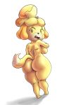 2019 animal_crossing anthro big_butt breasts butt canid canine canis domestic_dog female isabelle_(animal_crossing) lickagoat mammal nintendo nude side_boob video_games 