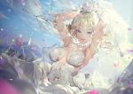  blonde_hair catherine catherine_(character) clouds dress sky tagme_(artist) tiara twintails 