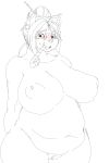  absurd_res anthro big_breasts blizzard_entertainment blush breasts candy candy_cane female food greyscale hi_res mammal monochrome nipples nude open_mouth opqhlak overweight overweight_female pandaren pussy smile solo standing ursid video_games warcraft 